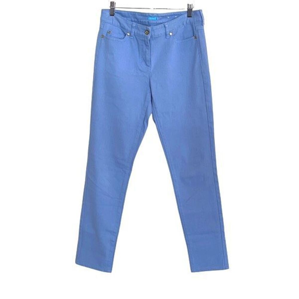 J. McLaughlin Lexi Womens Stretch Slim Fit Mid Rise Denim Jeans Cool Blue Size 6
